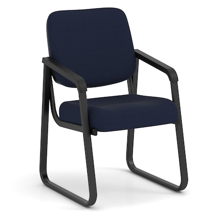 Officesource Value Collection Sled Base Guest Chair with Black Frame OSGS4906FNV